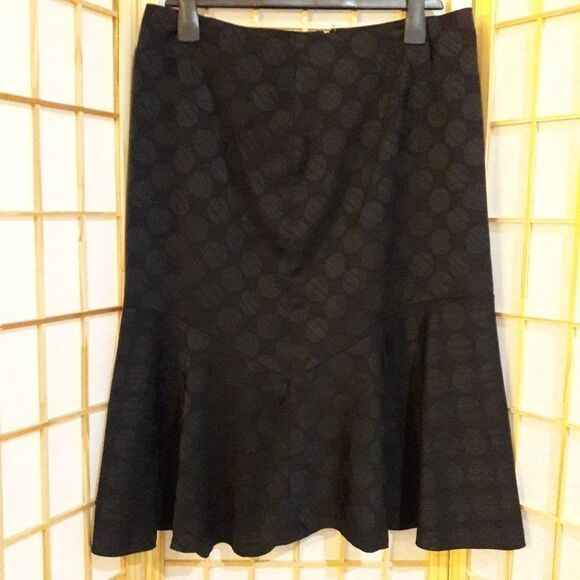 Style & Co.Black Circle Print Lined Flare Skirt 12 - Picture 1 of 5